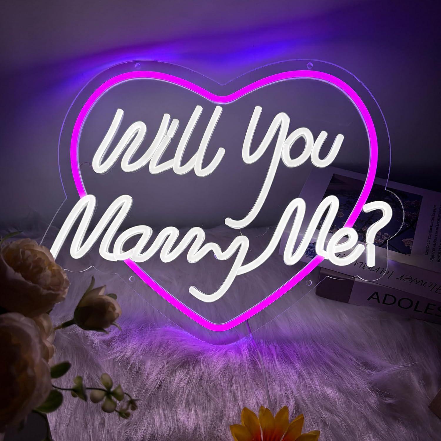 Happy Birthday Led Light Sign Letter Marryme Neon Light Holiday Ohbaby Luminous Word Proposal Decorative Light