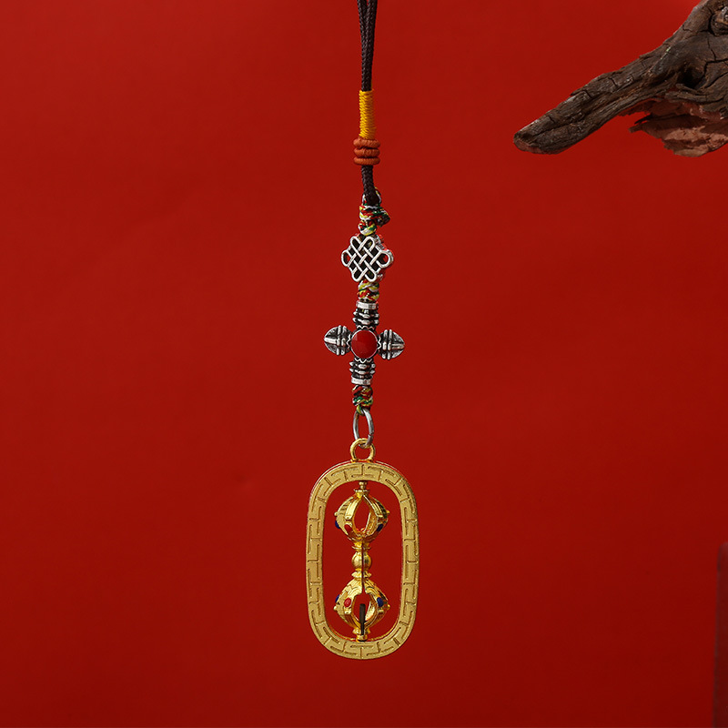 Новый тибетский ювелирный квадратный ваджра пестик, сплав, брелок, подвеска, украшение для автомобиля, оптовый производитель