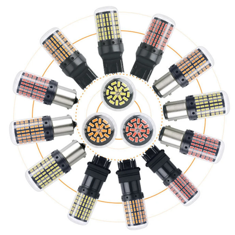 Cross-Border Hot Selling Car Led Reversing Light Turn Signal 1156 T20 3014 144Smd Brake Light 1157