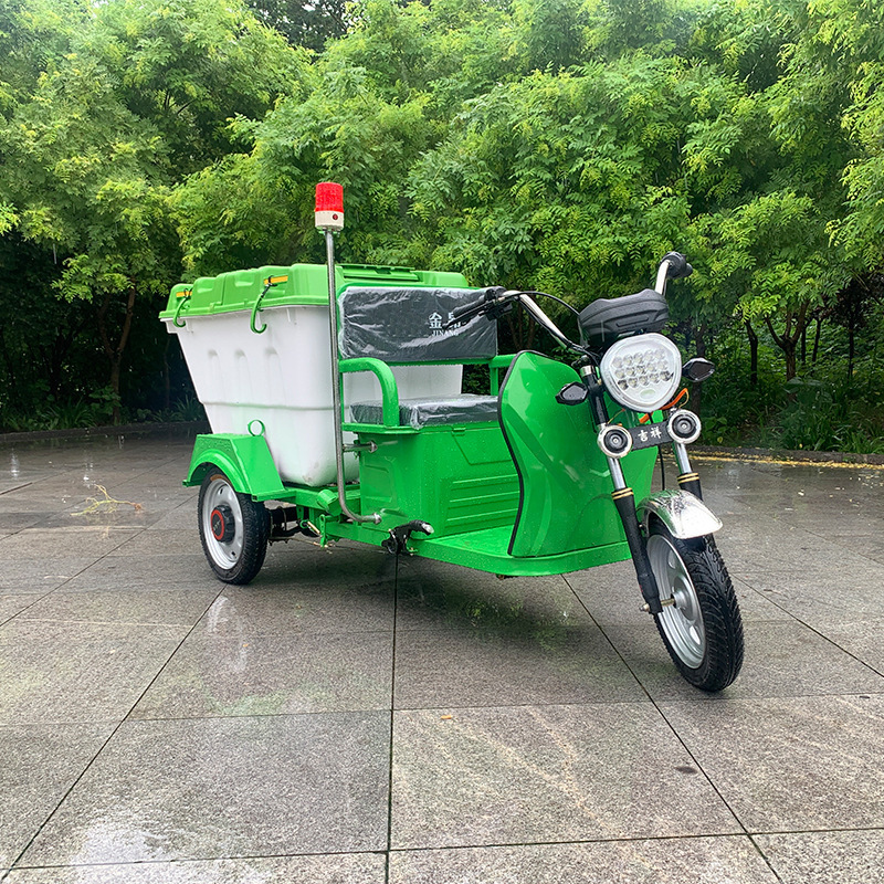 Мусоровоз для сбора отходов в жилом районе, малый санитарный мусоровоз, электрический трехколесный самосвал