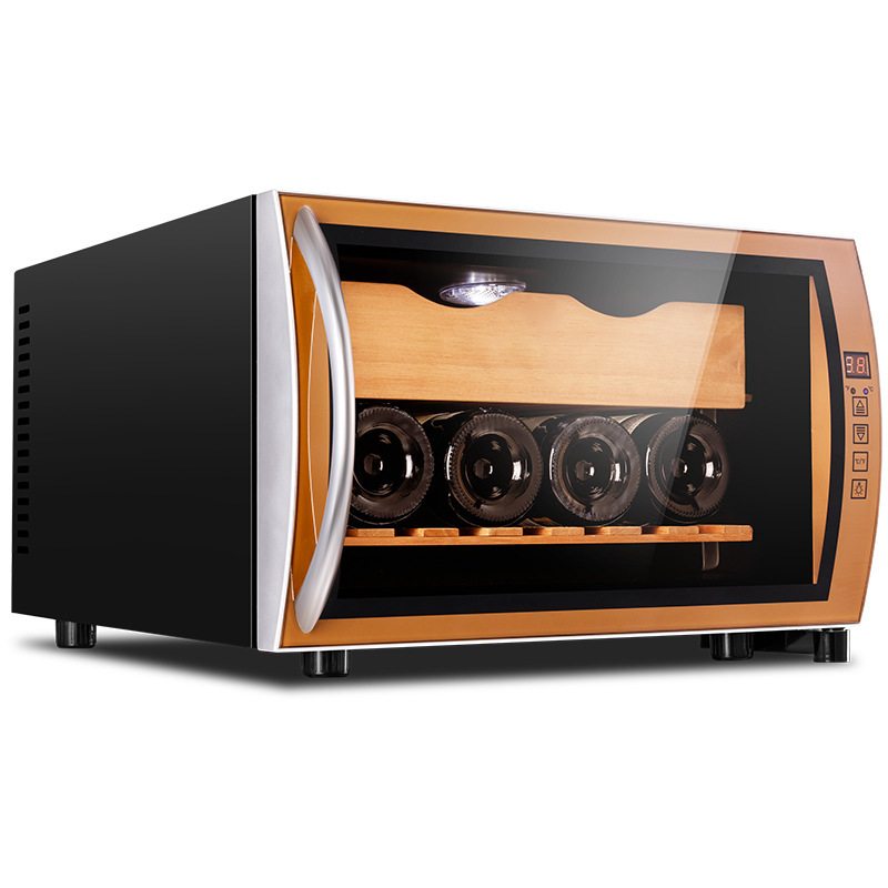 Ebony Dragon 25C Cigar Cabinet Cedar Mini Cigar Moisturizing Cabinet Household Small Embedded Alcohol Cabinet