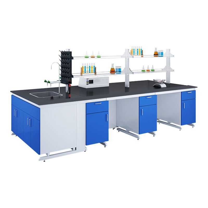 Experimental Bench Laboratory Workbench All-Steel Laboratory Operating Table Test Side Table Steel-Wood Central Table Fume Hood