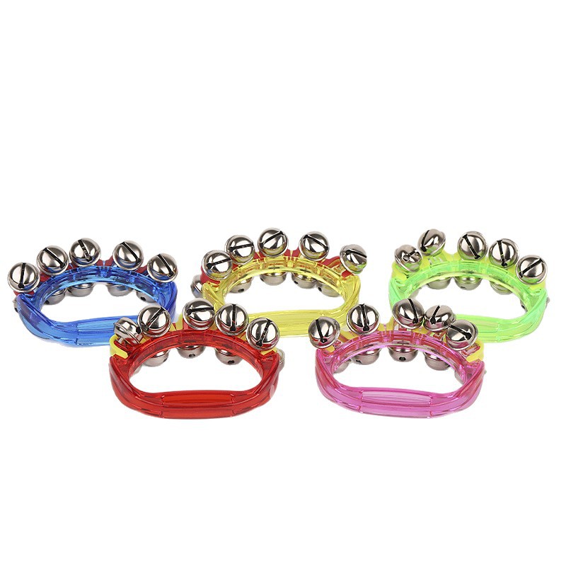 Orff Percussion Instrument String Bell Kindergarten Music Teaching Aids Plastic Handbell Kidsren's Dance Performance Transparent Handbell