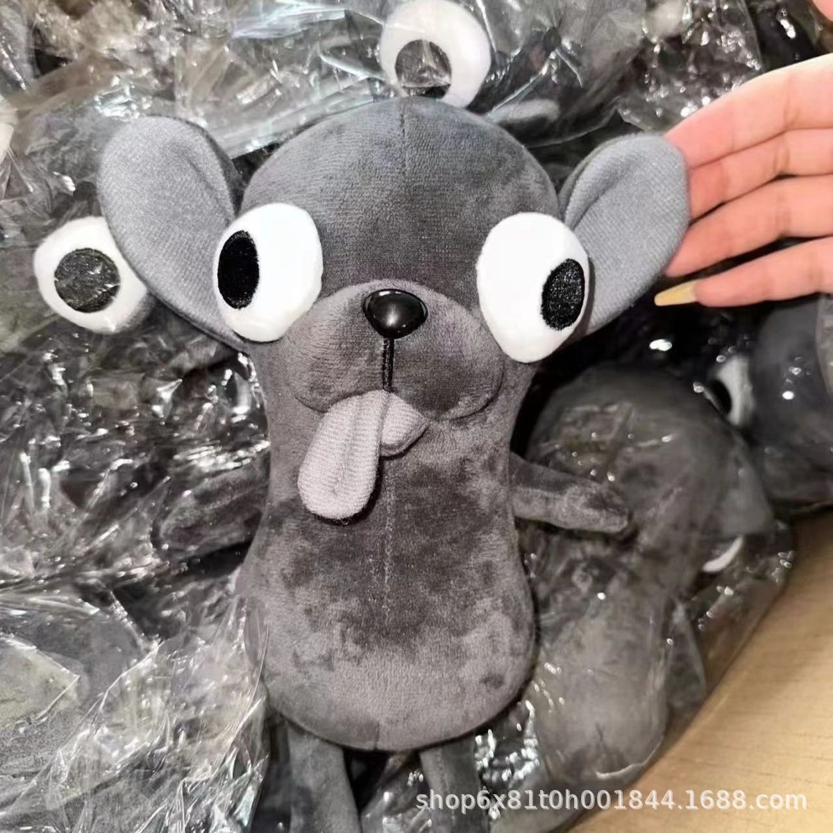 Cross-Border Popular Cute Chihuahua Puppy Doll Pendant Black and White Funny Creative Dog Doll Gift