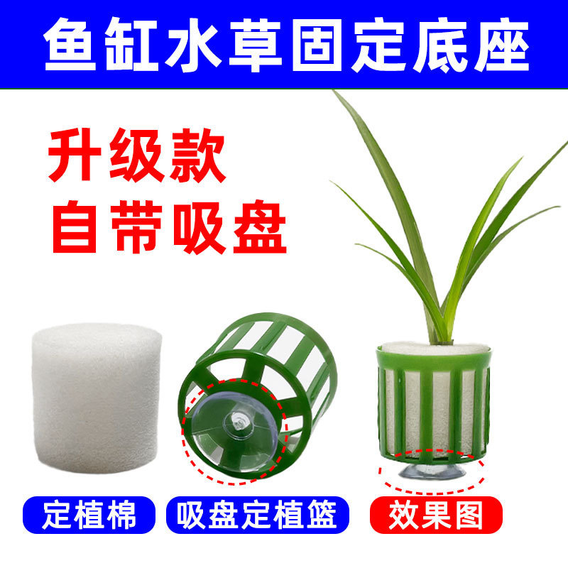 Fish tank hydroponic planting basket potted planting fixing frame green rose planting cup water grass hydroponic plant suction cup landscaping accessories