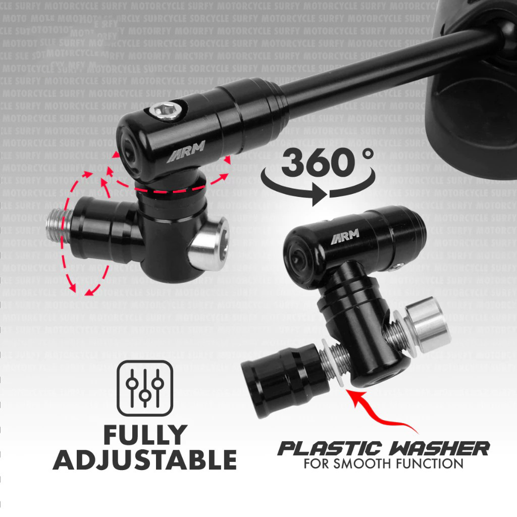 Motorcycle modified rearview mirror mirror code screw 360 fixed height screw cross-border hot sale for wholesale