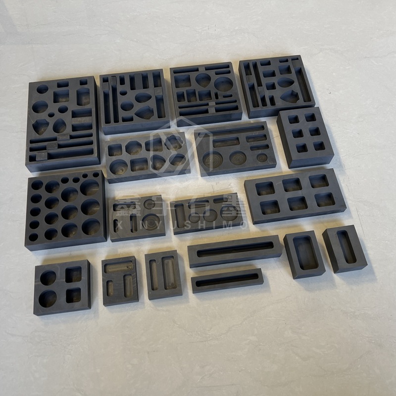 High-Purity Porous Graphite Oil Tank Graphite Boat Single-Hole Tank Ingot Gold, Silver, Copper and Aluminum Mold Tank High-Temperature-Resistant Forming Oil Tank