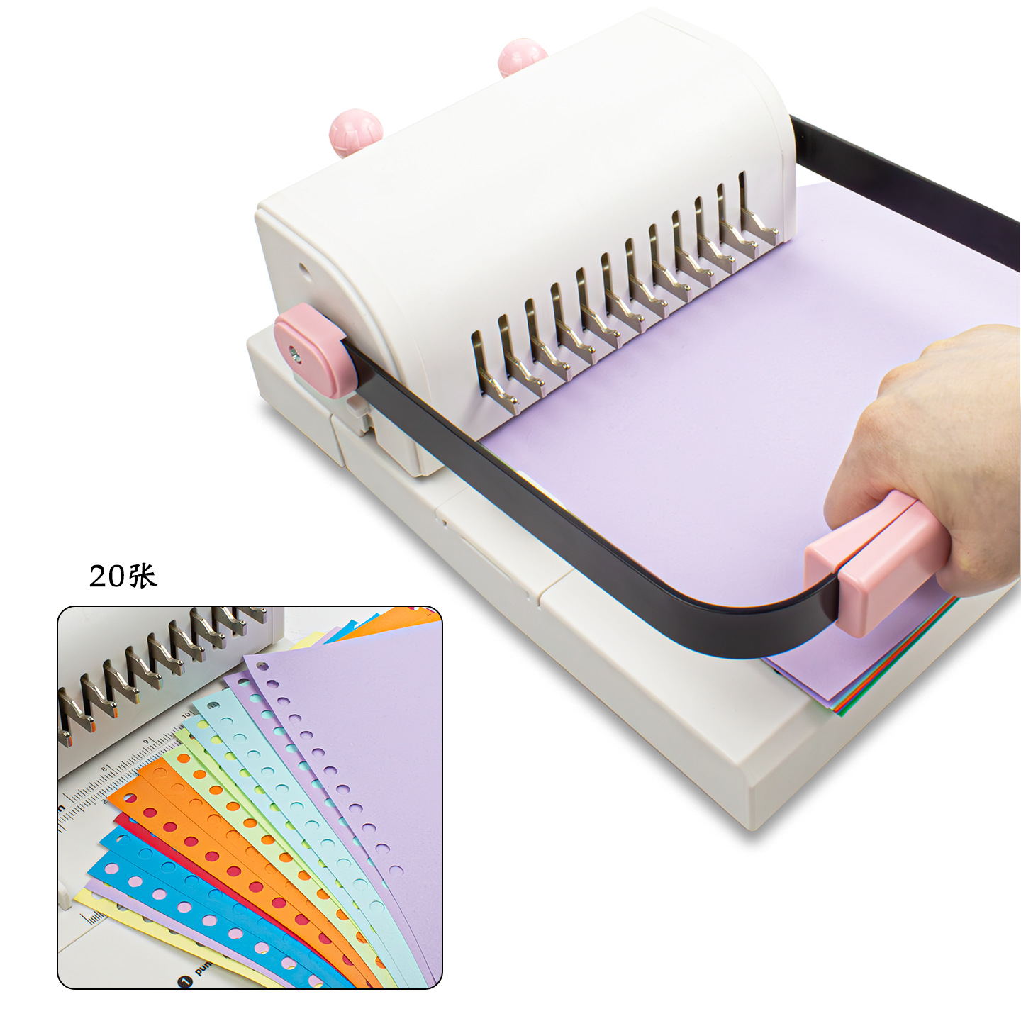 Mw12 Double-Coil Punching Machine with Cutter, Multifunctional Binding Machine for Documents and Tenders, Direct from Manufacturer with Guaranteed Quality