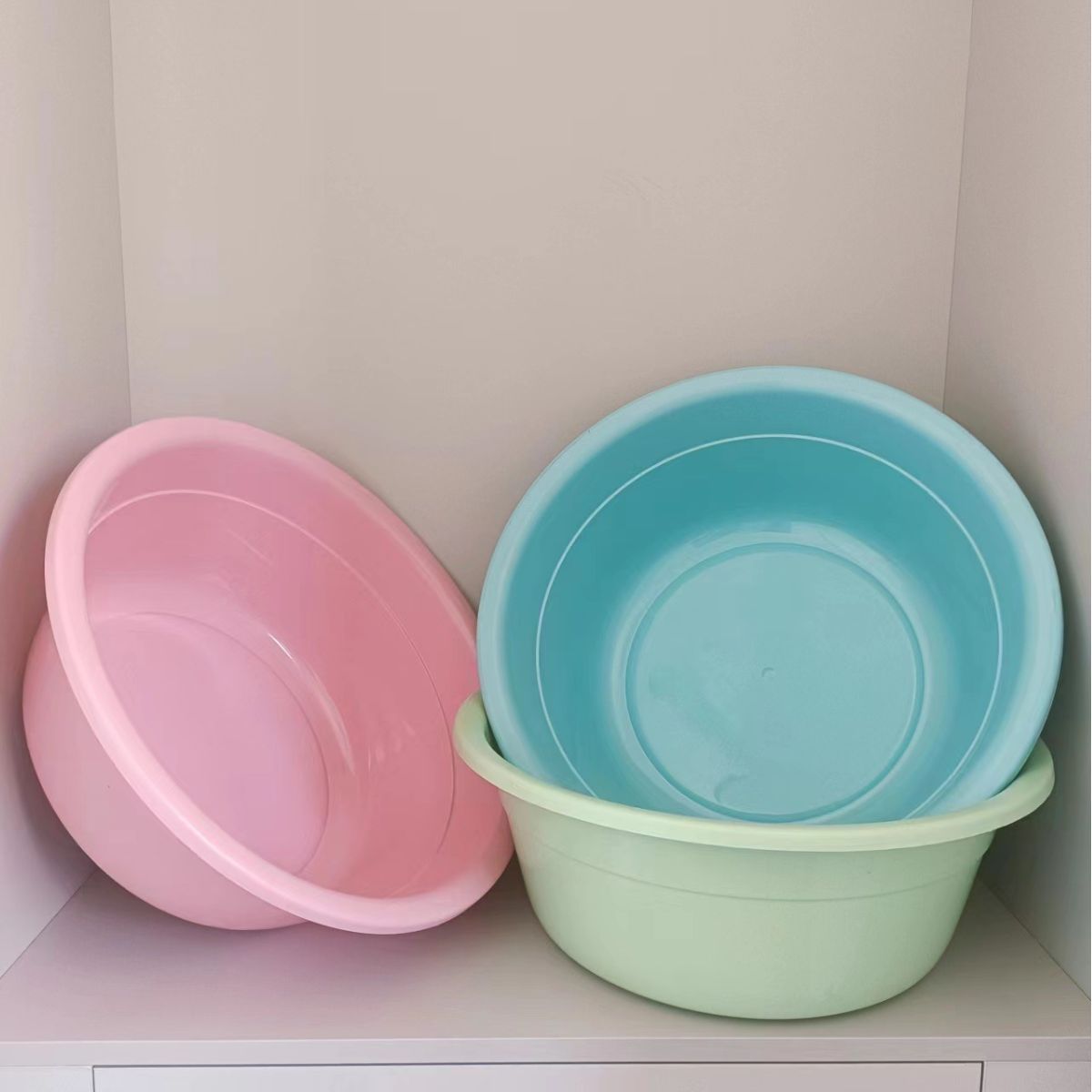 Supply Advertising Printed LOGO Printed Washbasin, Sales Gift Plastic Basin Wholesale Washbasin