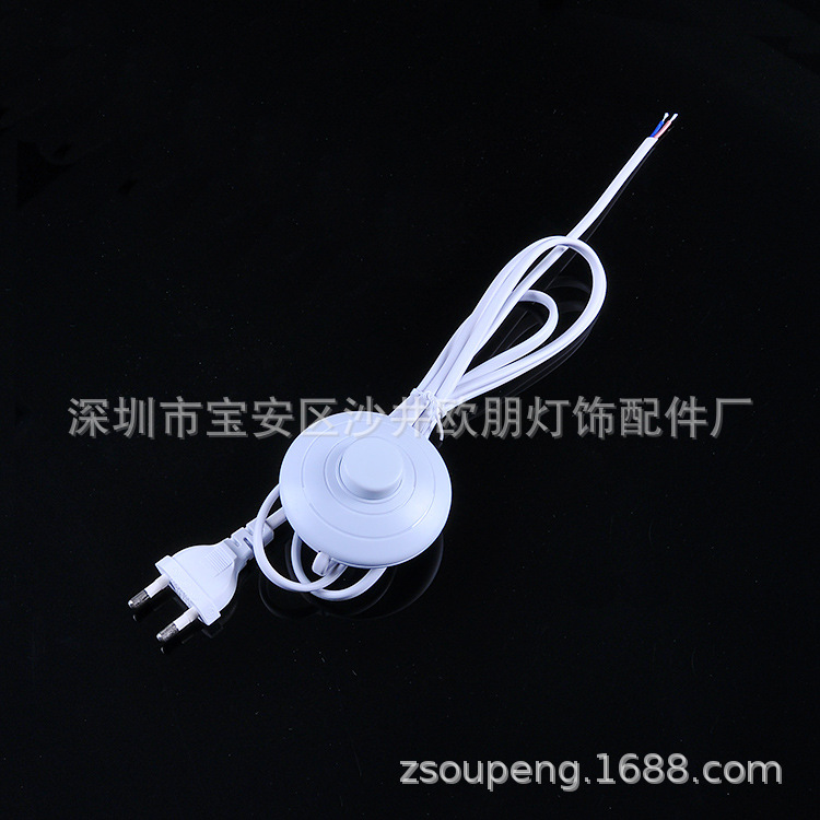 Korean Standard Foot Switch Wire Korean Style with 8s.317 Switch Floor Lamp Power Cord 0.75 Square