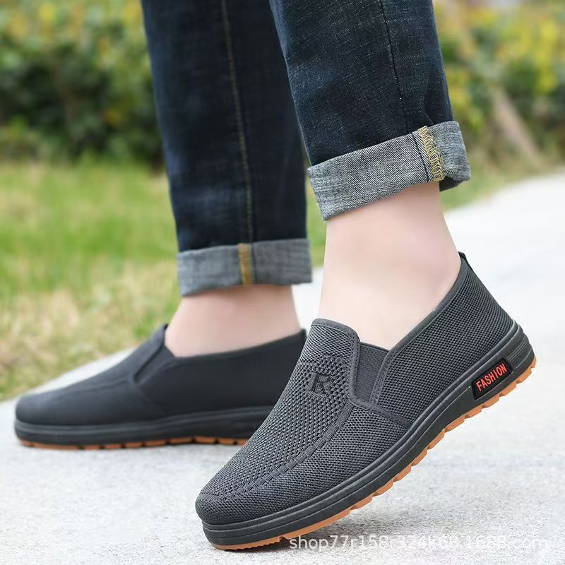 2024 Tendon-Soled Cloth Shoes, Breathable, Lightweight, Casual, Versatile, Soft-Soled, Old Beijing Style, Non-Slip, Wear-Resistant, Durable Men's Casual Shoes