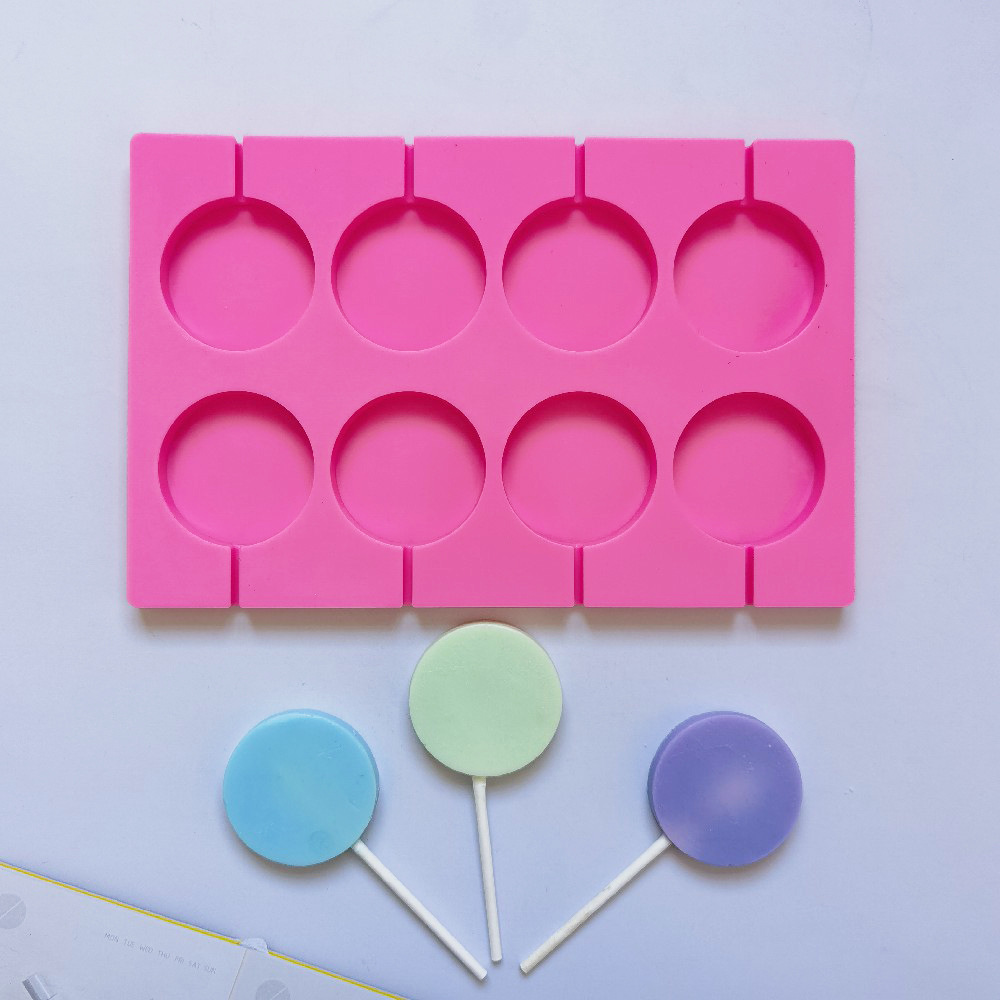 8-piece Lollipop 416 Chocolate Silicone Mold Candy Pudding Dessert Mold Cake Decoration Baking Utensils