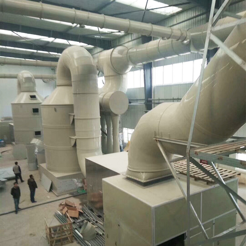 Pp Water Spray Tower Exhaust Gas Purification Tower Desulfurization Purification Acid Mist Spray Tower Spray Paint Room Exhaust Gas Treatment Equipment Spray Tower