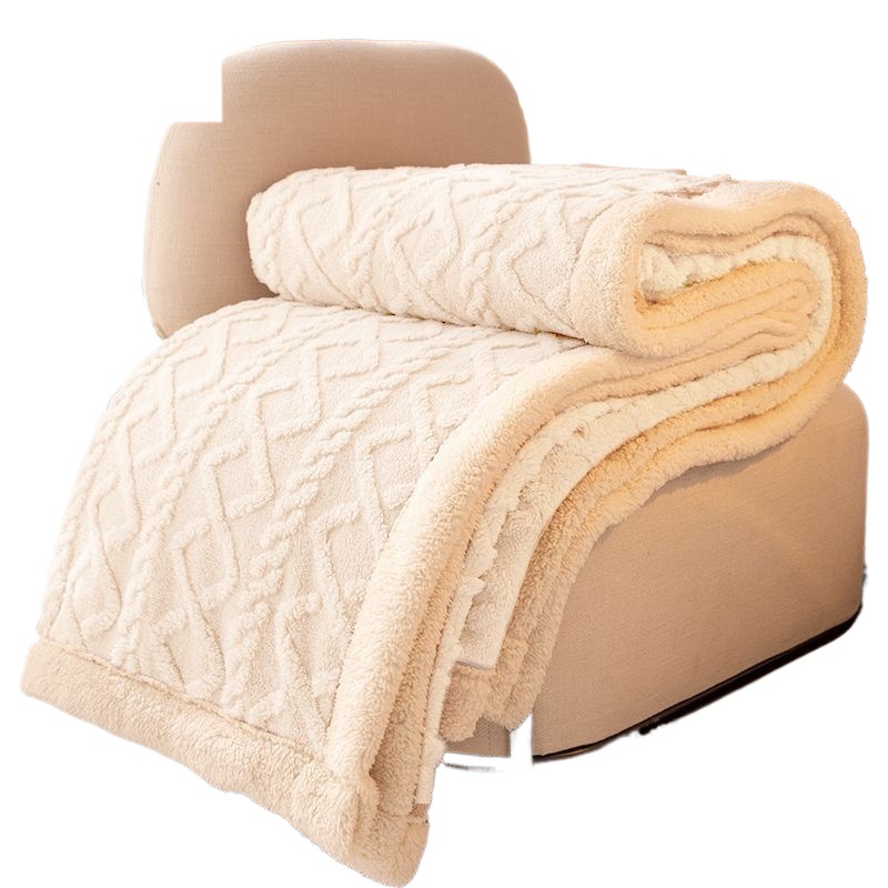 Taffeta Blanket Coral Velvet Blanket Cashmere Quilt Cover Thickened Double-Sided Velvet Office Blanket Winter Quilt