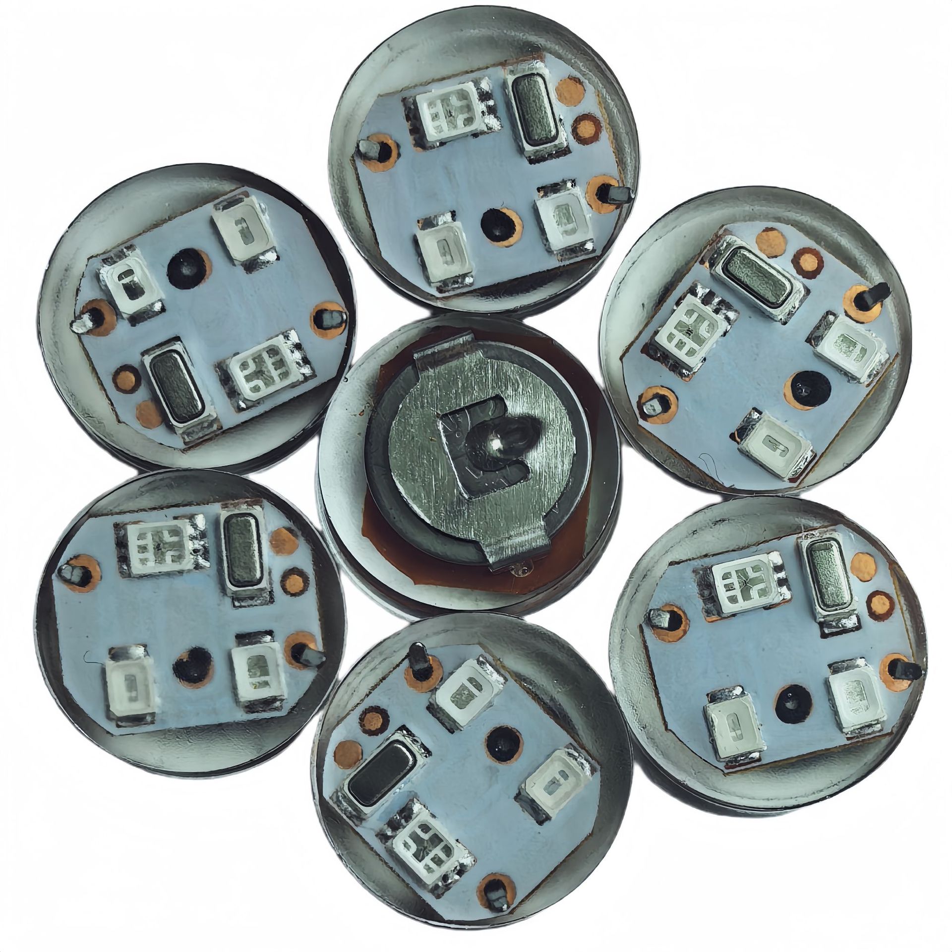 Round Vibrating Light, Vibrating Flash Light, Luminous Turtle Wick, Luminous Radish Knife Wick Button Light, Clothing Light