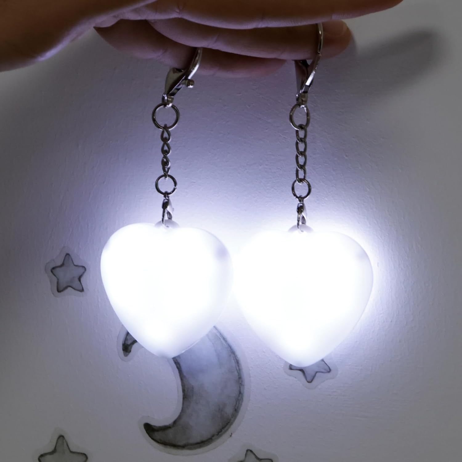 Cross-Border Popular Bottom-Of-The-Box Factory Price Excellent Bag Pendant Keychain Touch-Type Lighting Backpack Heart-Shaped Night Light