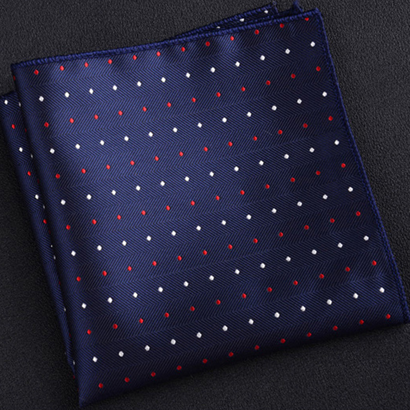 Men's suit small square scarf factory wholesale fashion polyester fashion accessories vintage embroidery pattern pocket towel men's clothing