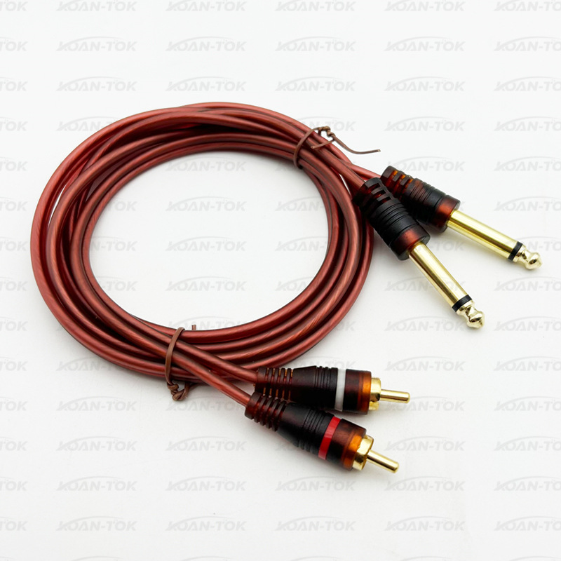 Аудиокабель с позолоченными разъемами, 1.5 м, двойной 6.35 к двойному RCA, аудиокабель для микшера