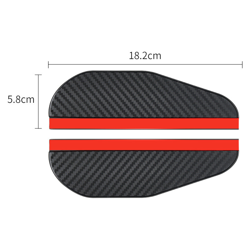 Car Rearview mirror carbon fiber rain eyebrow rain shield rain eyebrow thickened carbon fiber texture rearview mirror rain shield