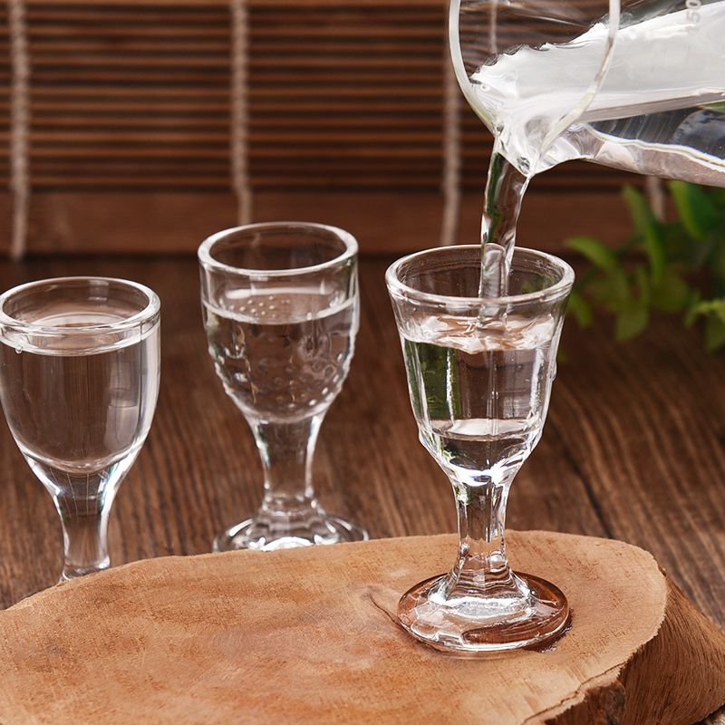Thickened White Wine Glass 100ml Graduated Wine Divider Wine Set Spirits Bullet Cup Wine Divider Tall Small Wine Glass