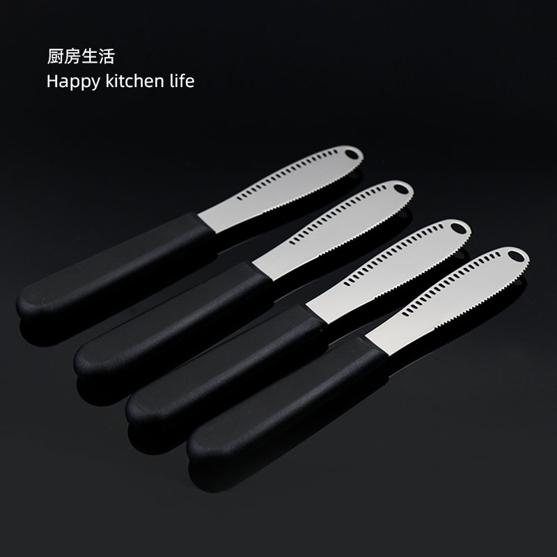 Cheese Knife with Holes, Butter Knife, Bread Jam Pizza Spatula, Stainless Steel Serrated Cheese Scraper Wholesale