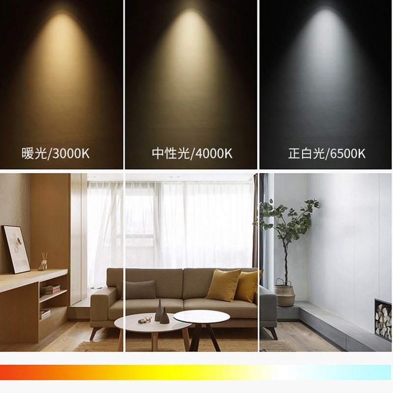 LED spot lamp Cup MR16GU10E27 plastic aluminum COB spot lamp 6W home shopping mall ceiling lamp LED lamp Cup