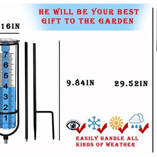 Rain Gauge outdoor glass Rain Gauge courtyard Rain Gauge with pile artificial Rain Gauge