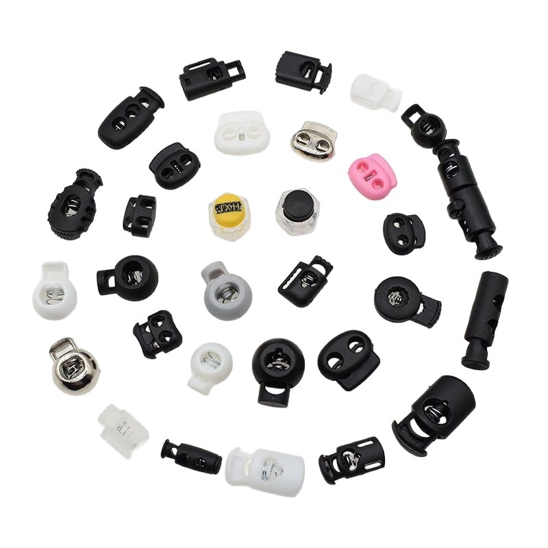 Factory supply plastic spring buckle buckle pig nose buckle nylon ball rope buckle mushroom buckle rope buckle spring buckle