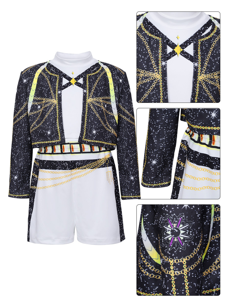 W1 Cross-Border Halloween Witch Hunt Group Costume Cosplay Outfit Rumi Zoyamiya Singing Costume Performance Costume a