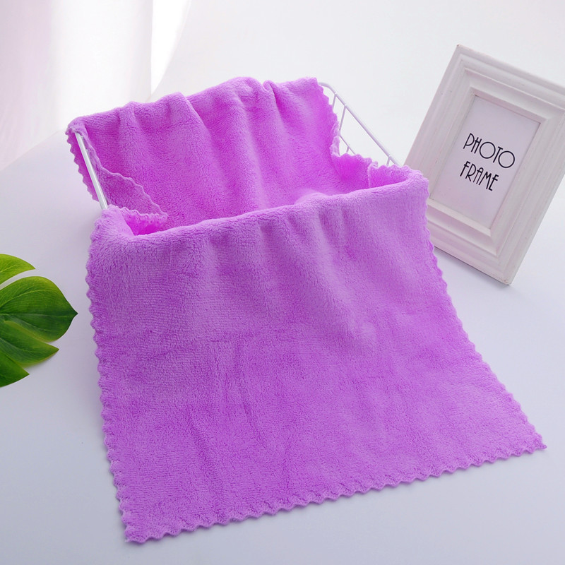 Yiwu Warehouse In-Stock Bath Center Towels, Warp-Knitted Coral Fleece Towels, Absorbent Towels, Wholesale Towels