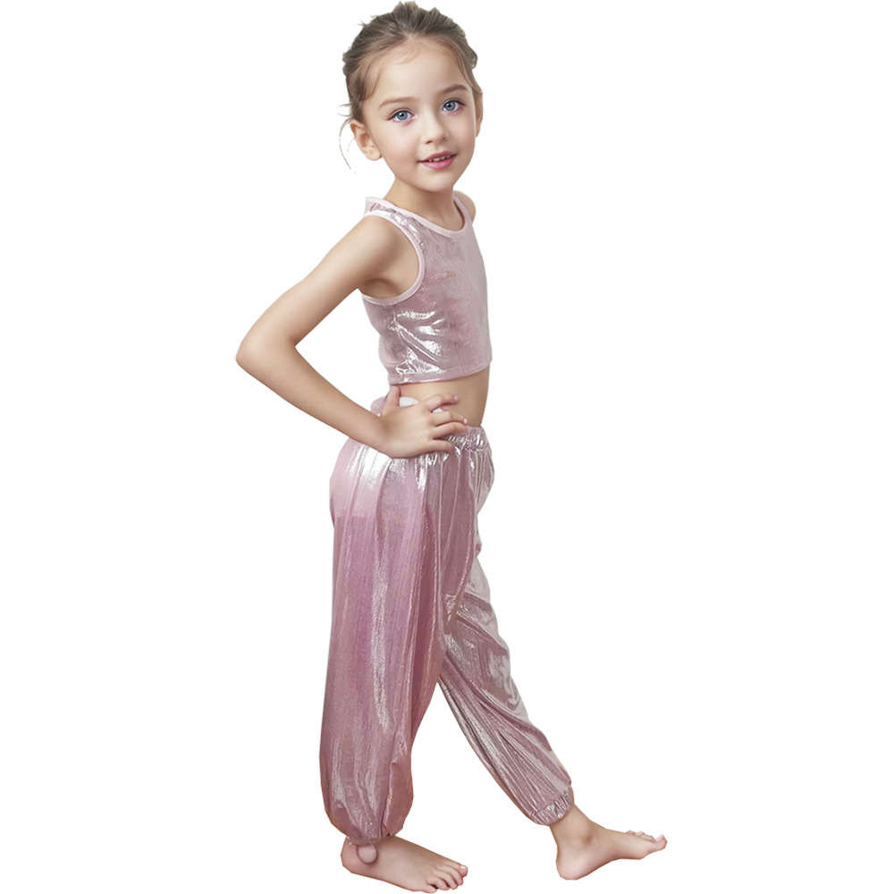 Hip-hop Square Dance Vertical Strip Dying Performance Clothing Children's Art Show Trousers Laser Adult Lantern Pants