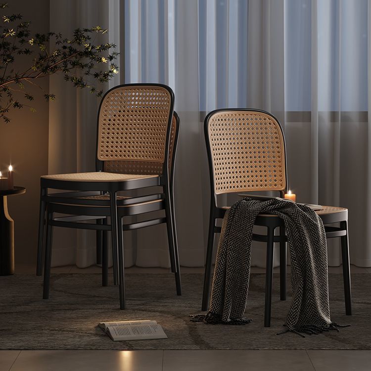 Plastic Rattan Chair, Second-Hand Rattan Chair, Breathable Home Dining Chair, Commercial Dining Table Chair, Outdoor Picnic Stool