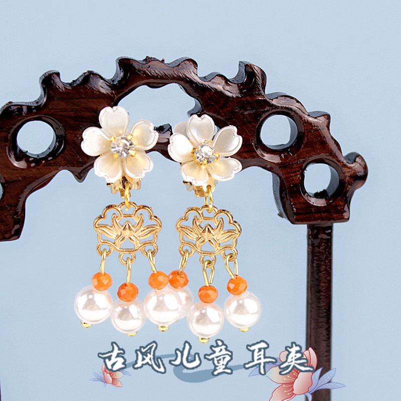 Antique 2023 earrings without ear holes children's ear clip colored glaze fairy stars children's ear accessories wholesale women