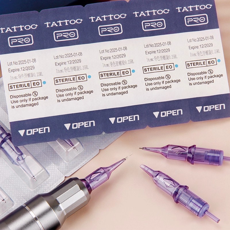 New Tattoo Tattoo Needle Color Guide Tube Ammeter Needle Tattoo Machine Needle Multi-Frequency Tattoo Integrated Needle Piece