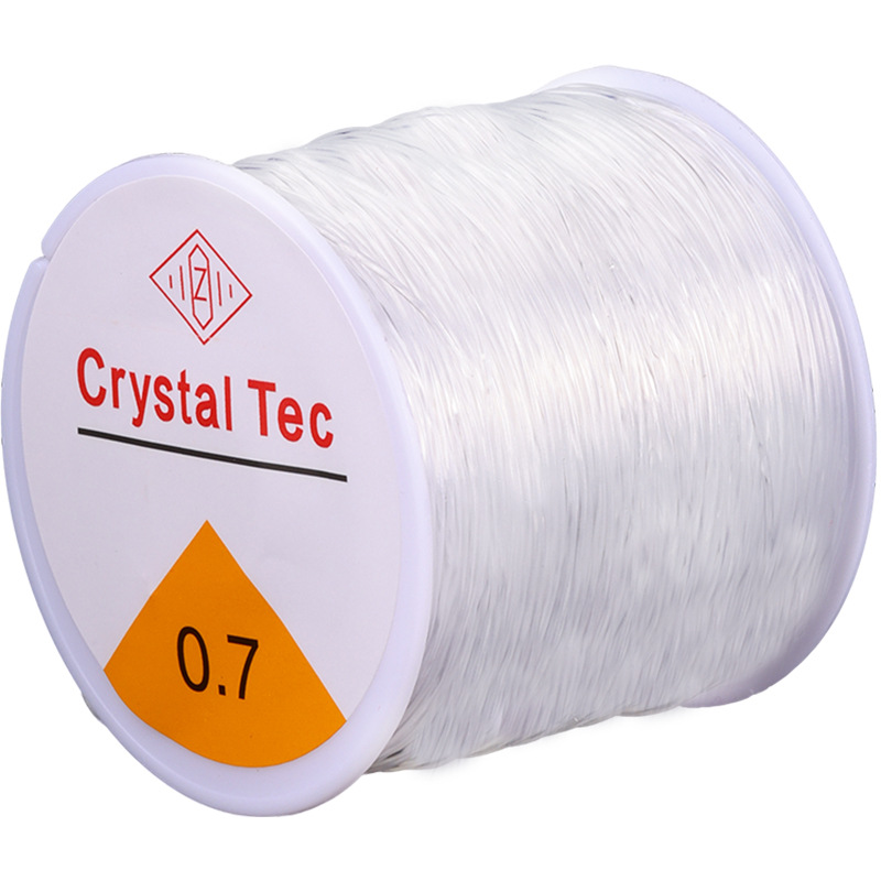 Wear-resistant transparent crystal elastic string string string with beads beaded string string with beads