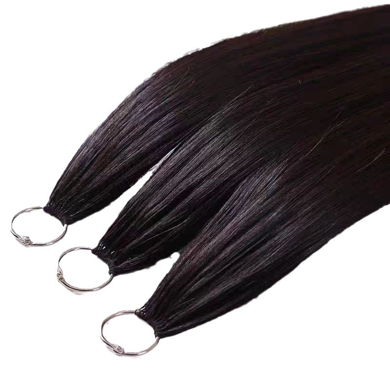 in stock new feather hair wig real hair nano hair without crease ladies hair piece Yunnan hair wholesale