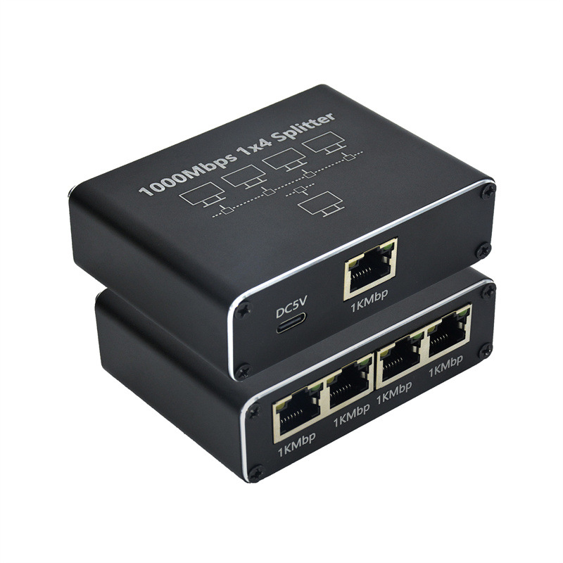 Gigabit network distributor 1 minute 4 network sharing device network port 1 minute 4 RJ45 network cable splitter 1 minute 3 route