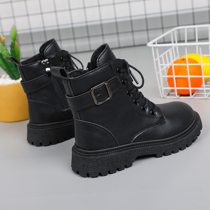 Girls' Boots 2025 Autum New Kidsren's Boots Boys Black Short Boots Soft Sole Kidsren's Spring & Fall Thin Boots for Women