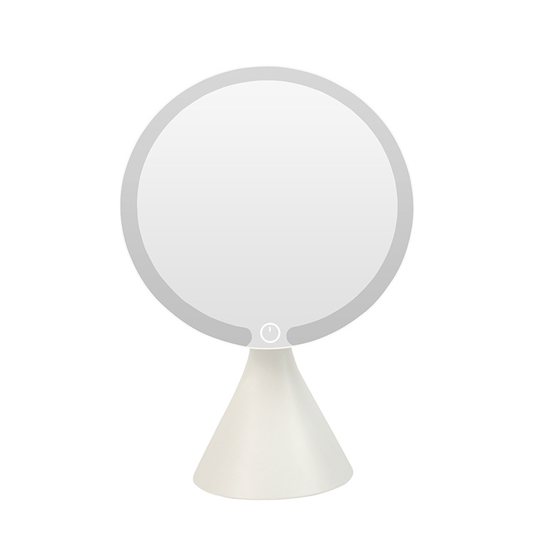 Cosmetic Mirror ins Style Popular Smart led Three-color Adjustable Vanity Mirror Charging Student Dormitory Small Waist Fill Light Mirror