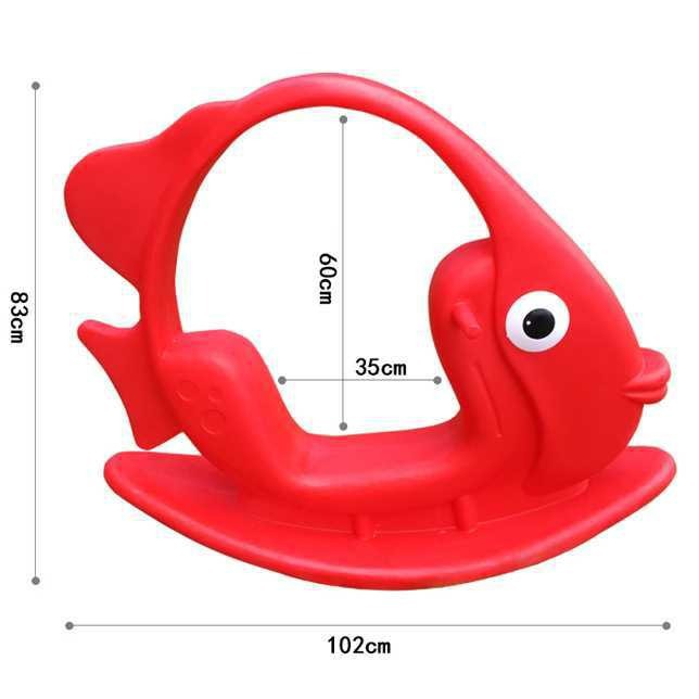Kindergarten children's outdoor plastic rocking fish rocking horse children's toys indoor and outdoor goldfish rocking special offer