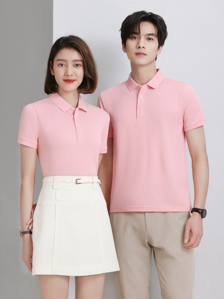 XIN LONG SHI 2688 pure cotton parent-child clothing kindergarten teacher short sleeve T-shirt polo shirt class clothing summer