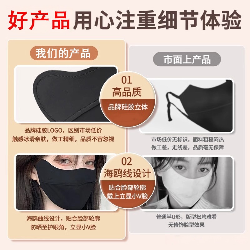 Warm Mask for Women with Good Looks, Stereo Eye Protection, Autumn and Winter Windproof, Coldproof, Breathable, Anti-Uv Sunscreen Mask