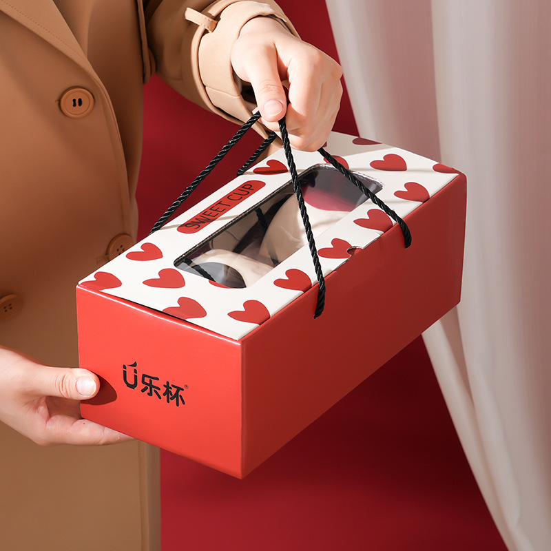 Love Mug High Beauty Value Couple's Cup Set Gift Box 520 Valentine's Day Gift Cross-border Ceramic Cup Coffee