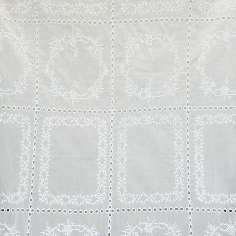 New High-Quality Cut Out Embroider Tencel Checkered Embroider Fabric Children's Dress Fabric Source Manufacturer