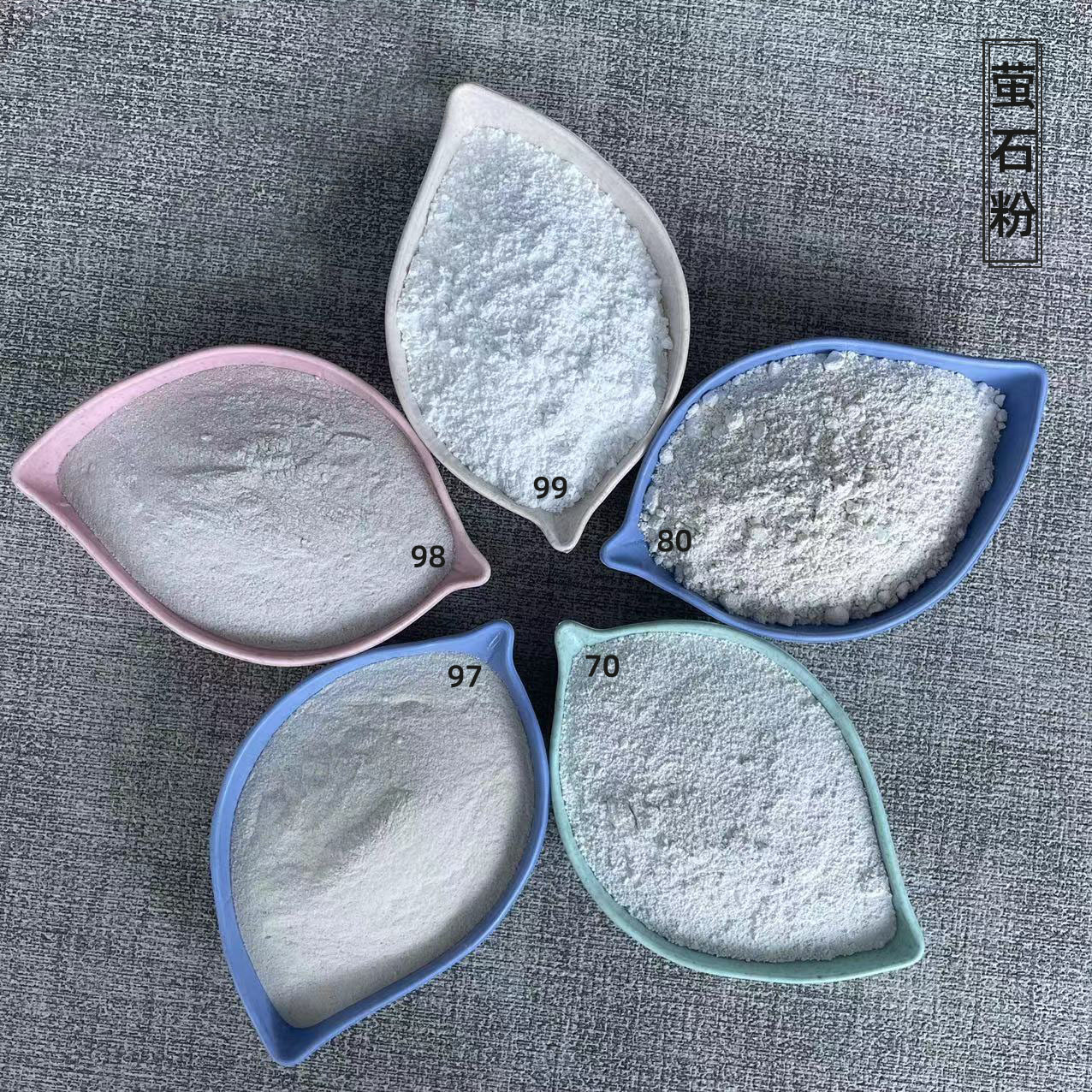 Supply of Fluorite Powder with 70-99 Content, Steel Mill Smelting Auxiliary Solvent, Calcium Fluoride Powder, Ceramic Oil Casting Fluorite Block