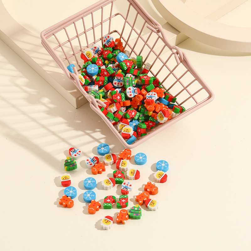 Christmas creative cartoon eraser mini cross-border eraser student prizes stationery set wiped clean without leaving marks