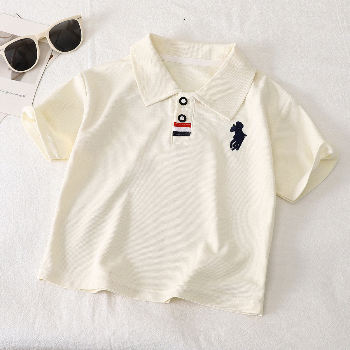 Boys' POLO Shirt Summer New Arrival Embroidered Baby Casual Lel Children's Short Sleeve T-Shirt 2025 Summer Children's Wear Batch