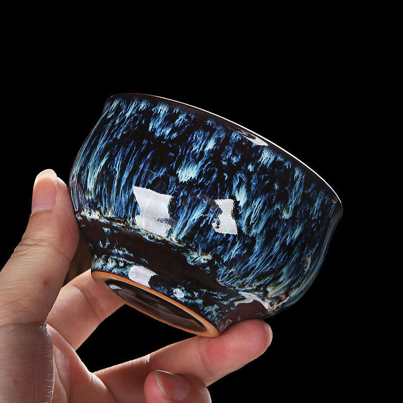 Ceramic Kiln change Single Cup Jianzhan Tianmu glaze tea cup master cup tea bowl large bucket Cup personal tea cup wholesale