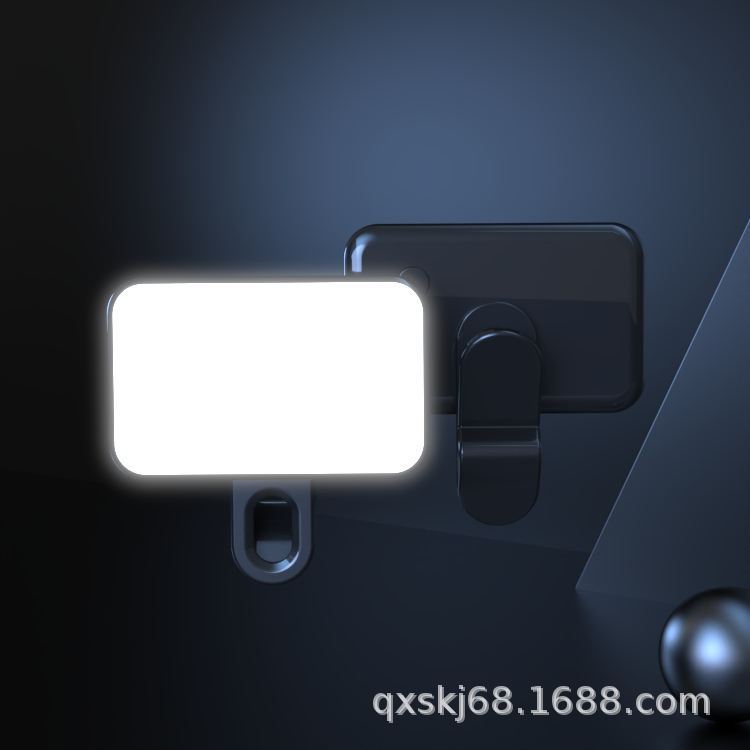 Multifunctional Computer Conference Light Black Computer Video Light Mobile Phone Photo Light Mobile Phone Selfie Fill Light Ready Stock