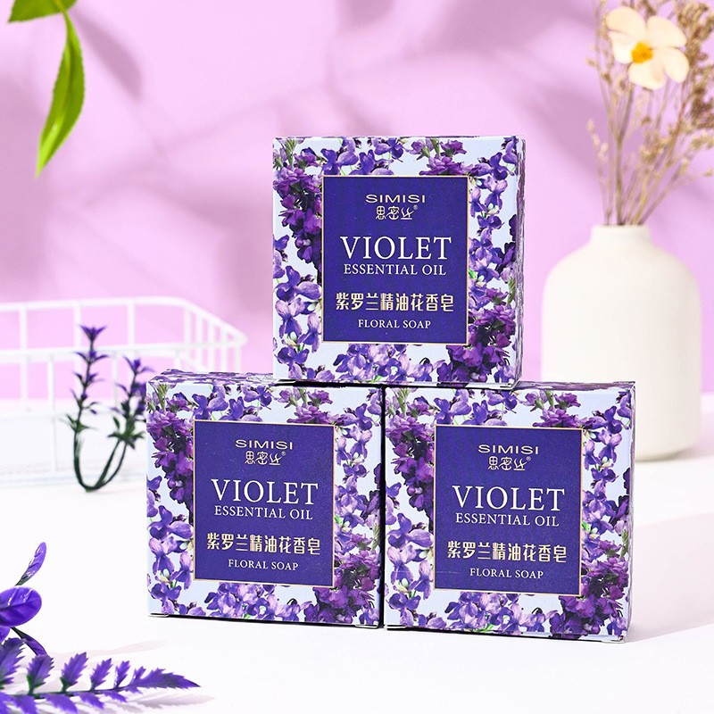 [Sims] Violet Oil Soap Hand-made Soap Cleans and Moisturizes 80G